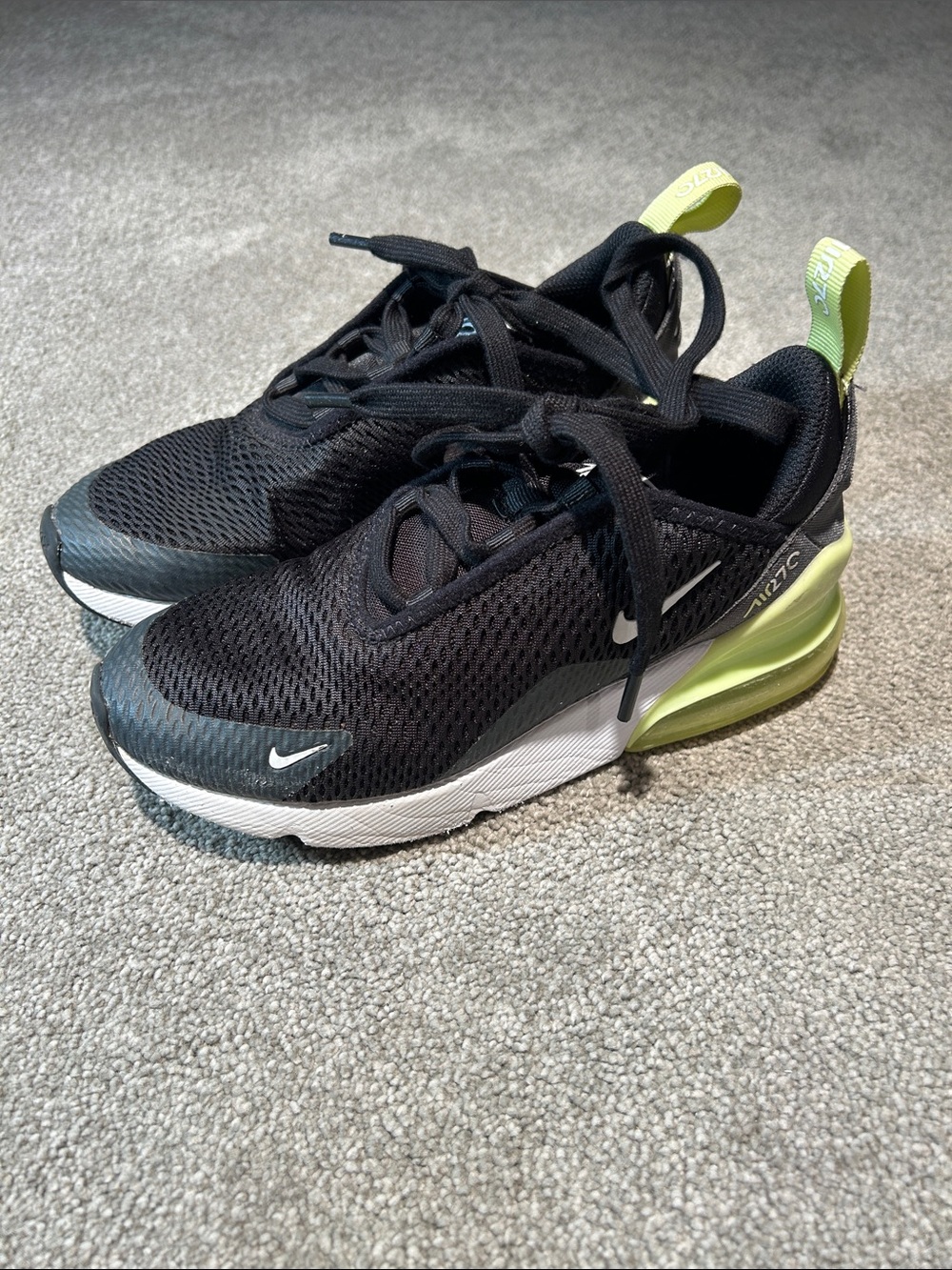 Nike Black & Neon Yellow Youth Air Max Sneakers